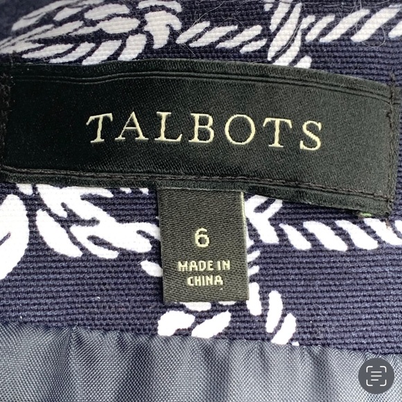 Talbots Nautical Knots Navy & White Mini Skirt 6 - Picture 5 of 9